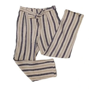 Love  Tree Linen Blend Striped Pants Size Medium